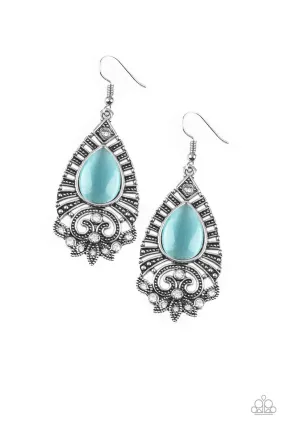 Paparazzi Majestically Malibu - Blue Earrings