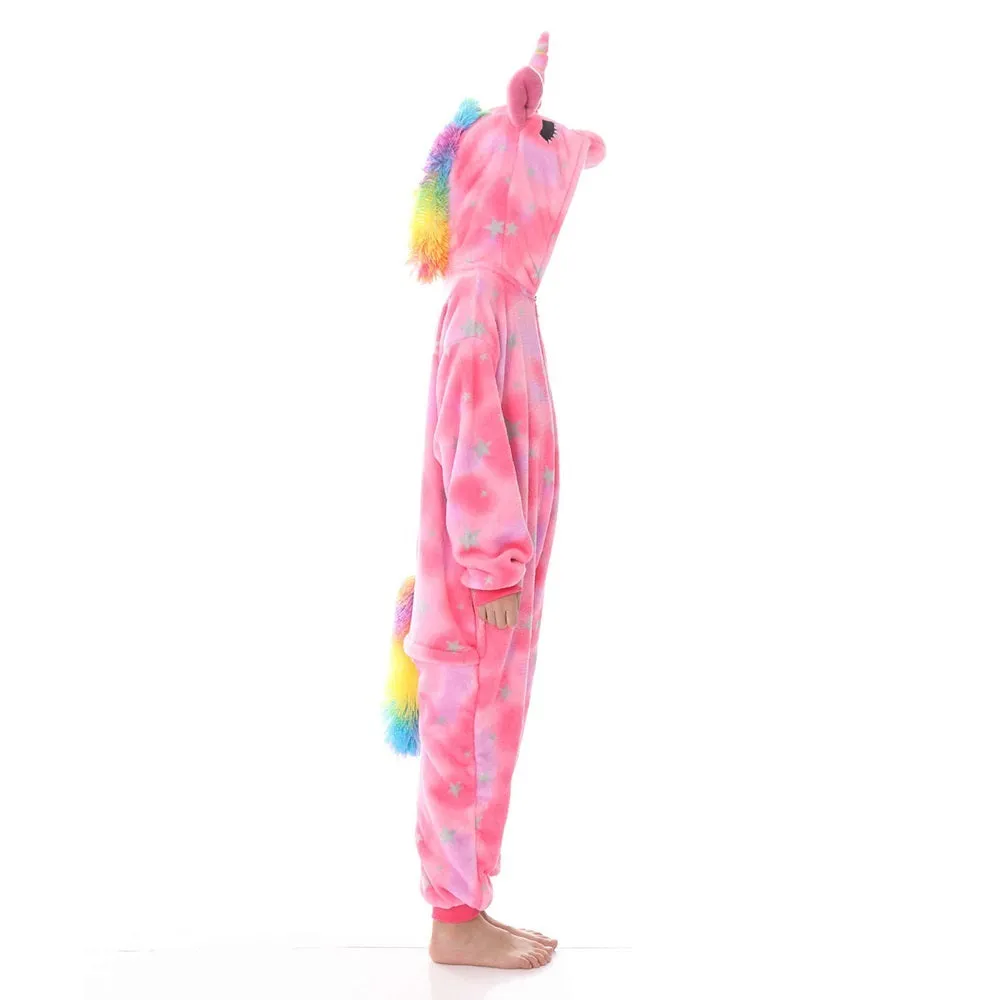 Pink Star Sleeping Unicorn Kids Onesie