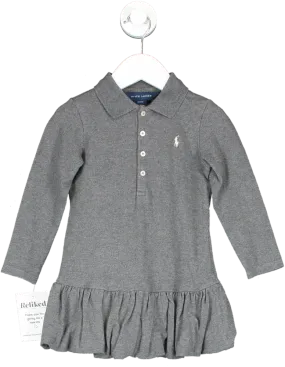 Polo Ralph Lauren Grey Long Sleeve Polo Dress 2 Years