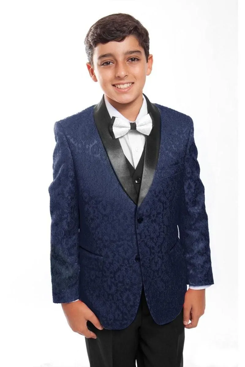 "Cruz" Tazio Kids Navy 5-Piece Tuxedo