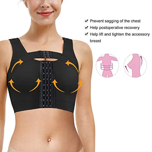 SCSTAR Post-Surgery Posture Corrector Front Closure Bra for Women