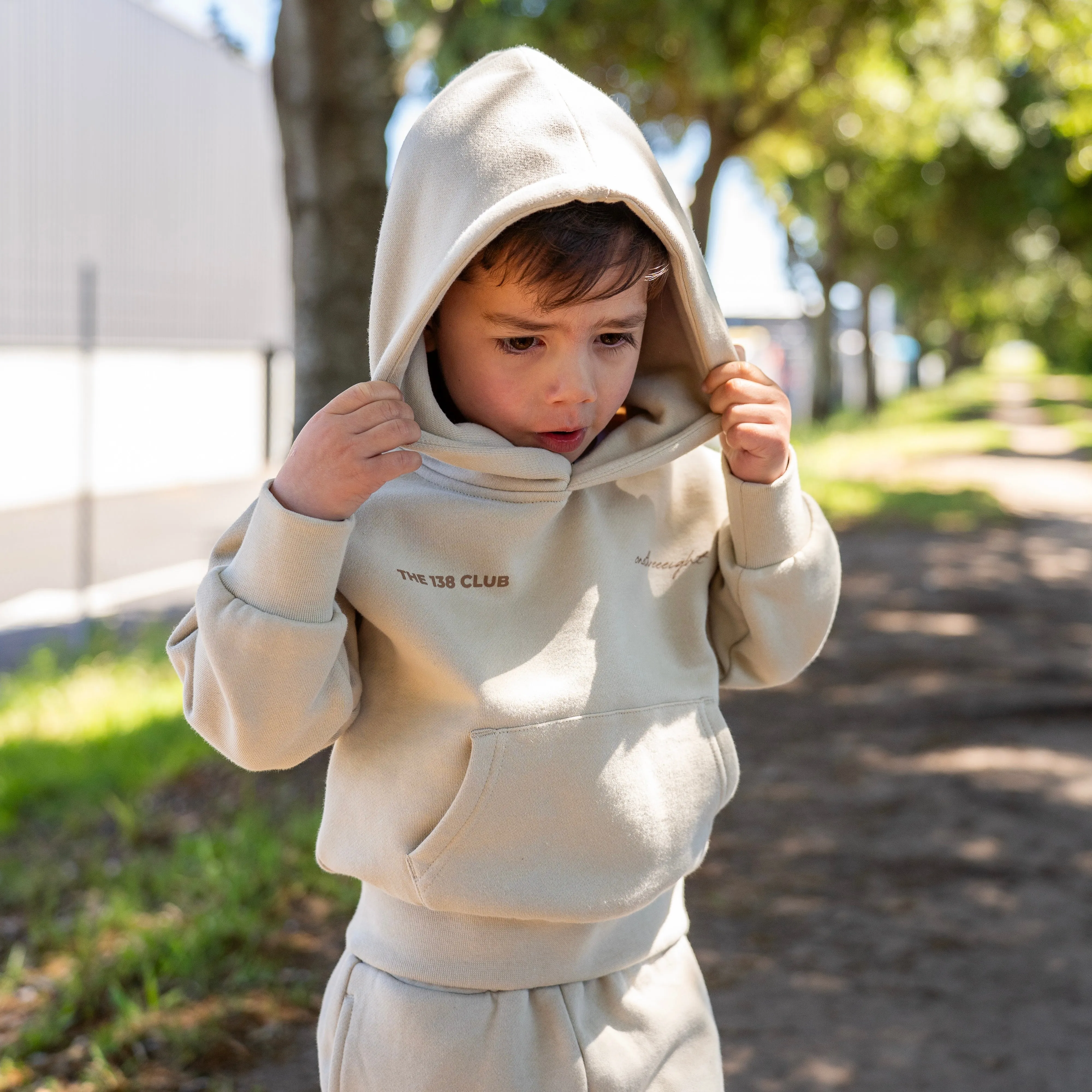 THE 138 CLUB KIDS TRACKSUIT SET - BONE