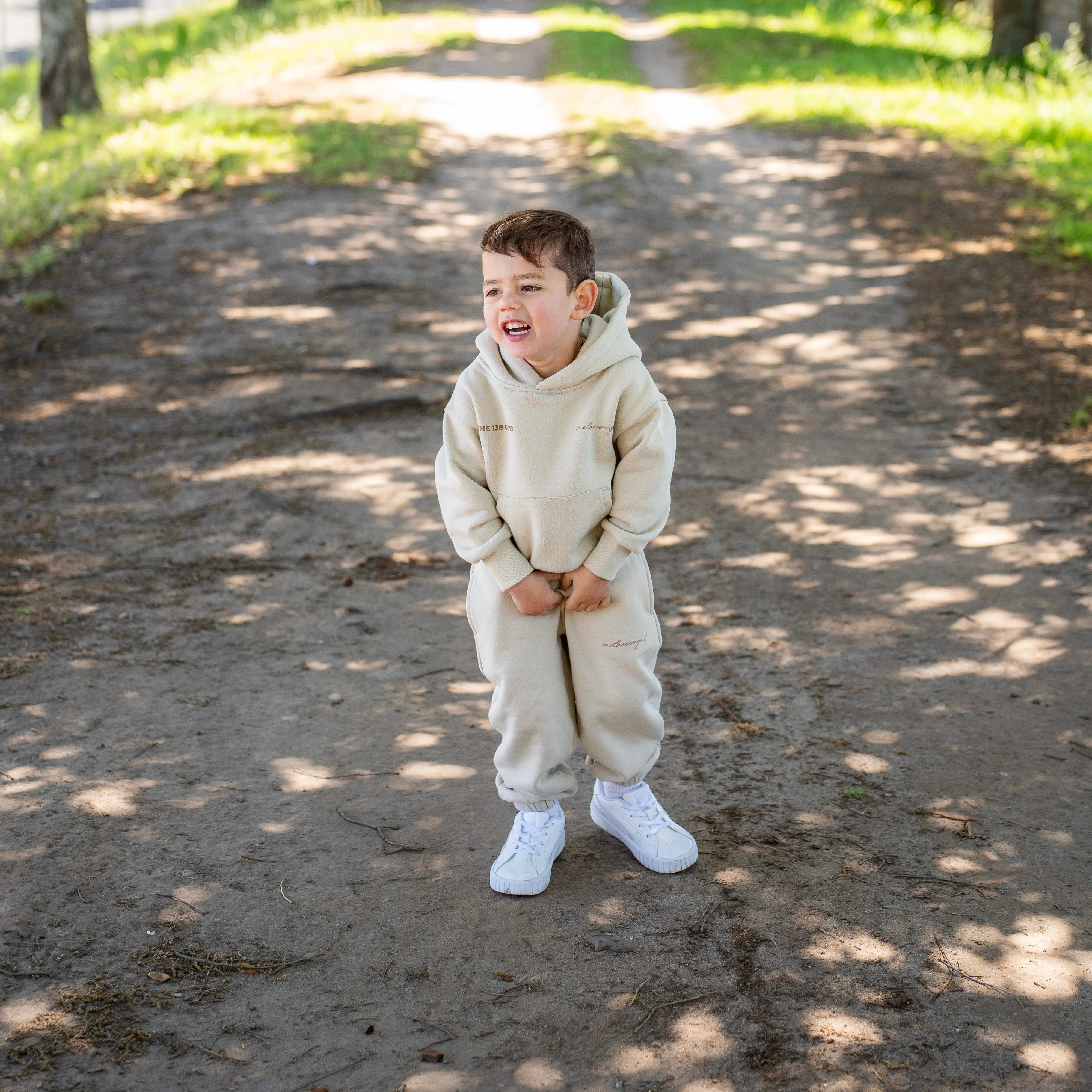 THE 138 CLUB KIDS TRACKSUIT SET - BONE