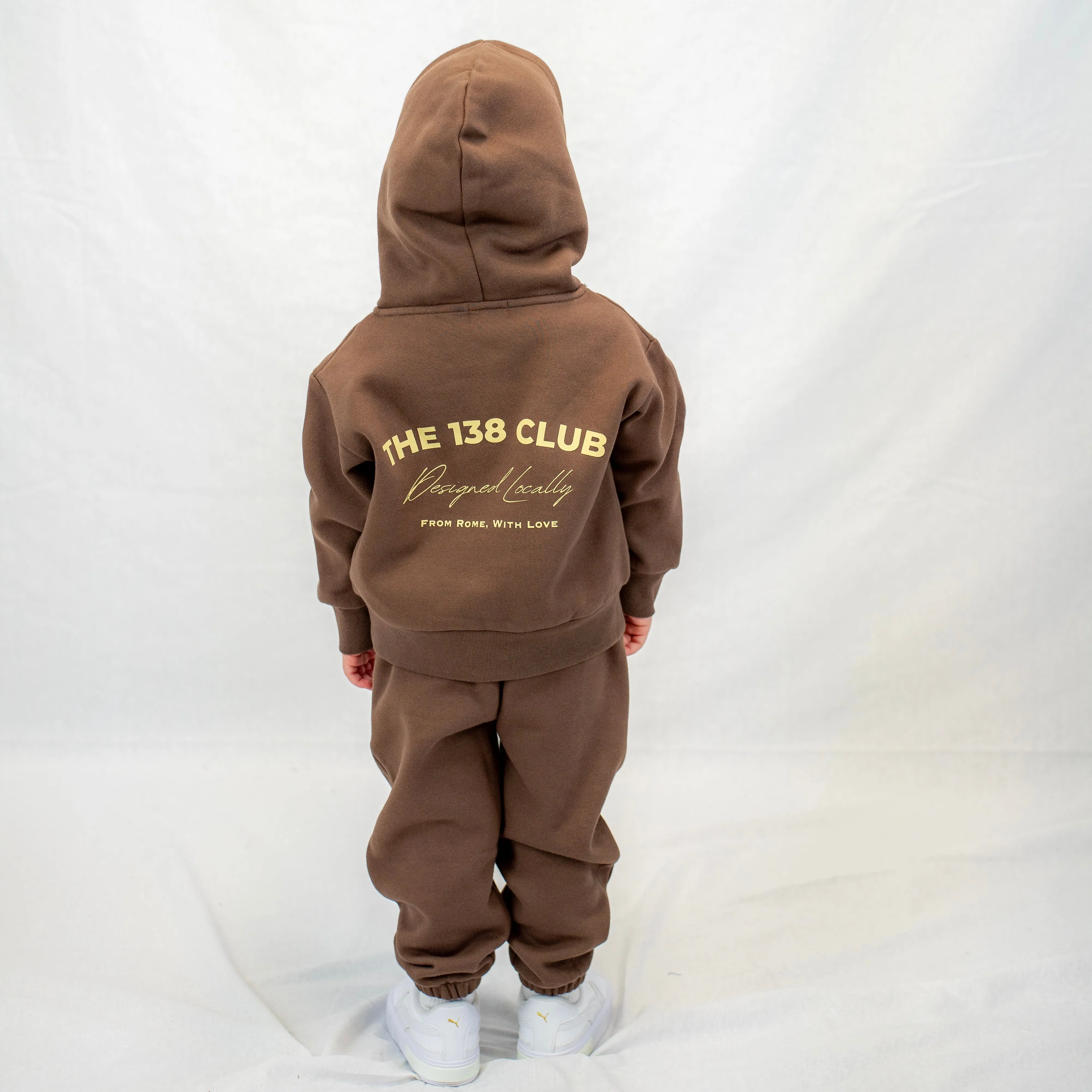 THE 138 CLUB KIDS TRACKSUIT SET - CHOCOLATE