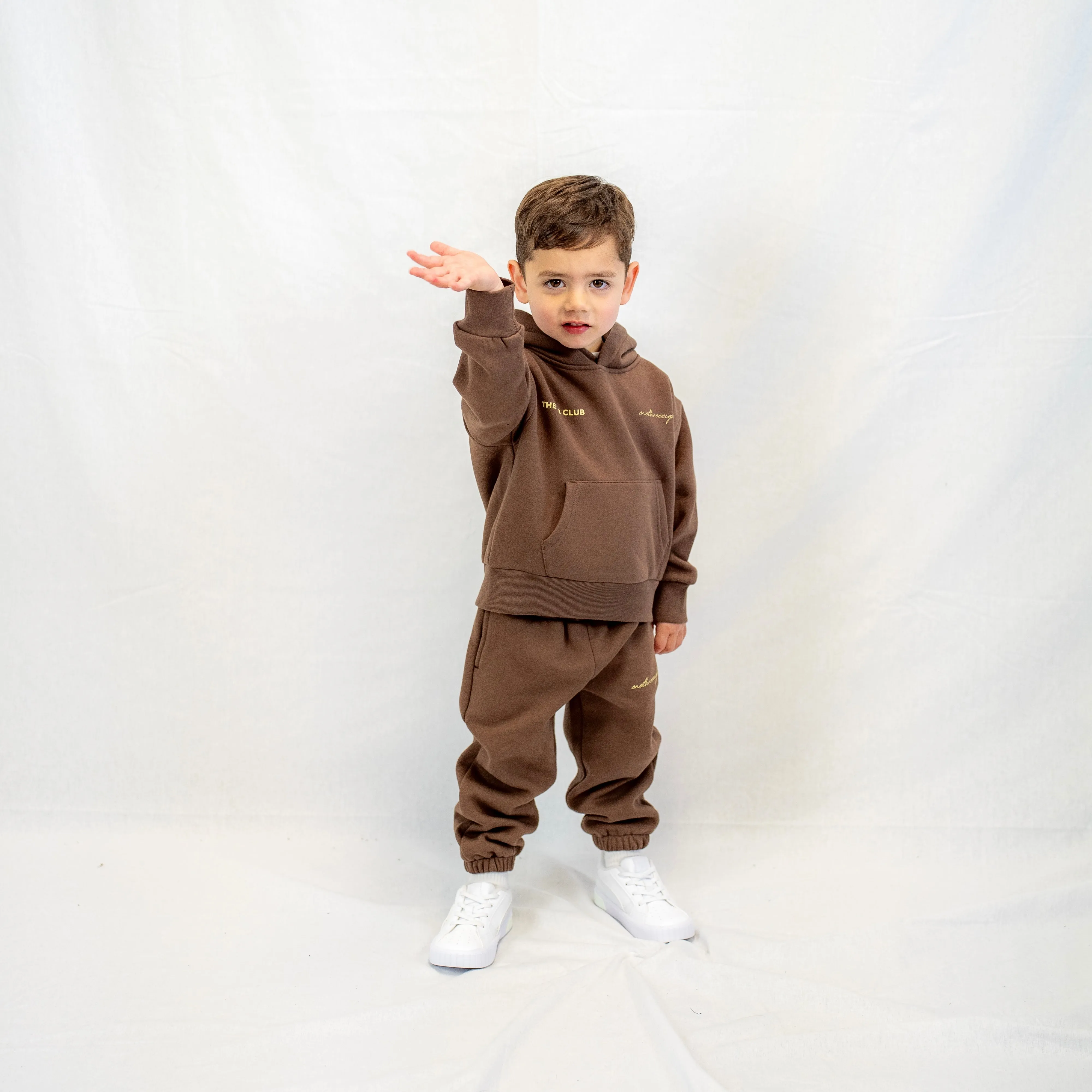 THE 138 CLUB KIDS TRACKSUIT SET - CHOCOLATE