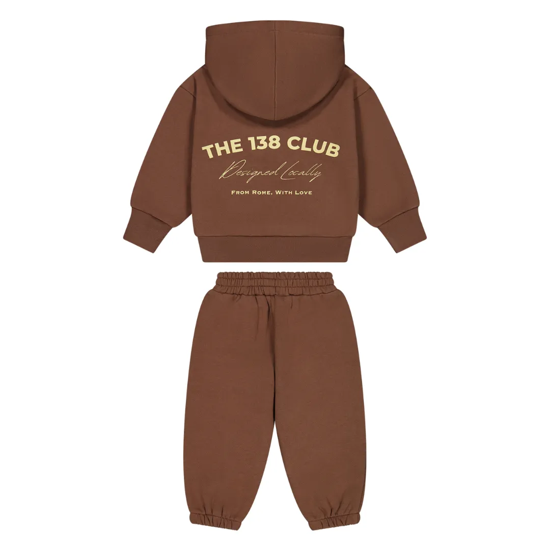 THE 138 CLUB KIDS TRACKSUIT SET - CHOCOLATE