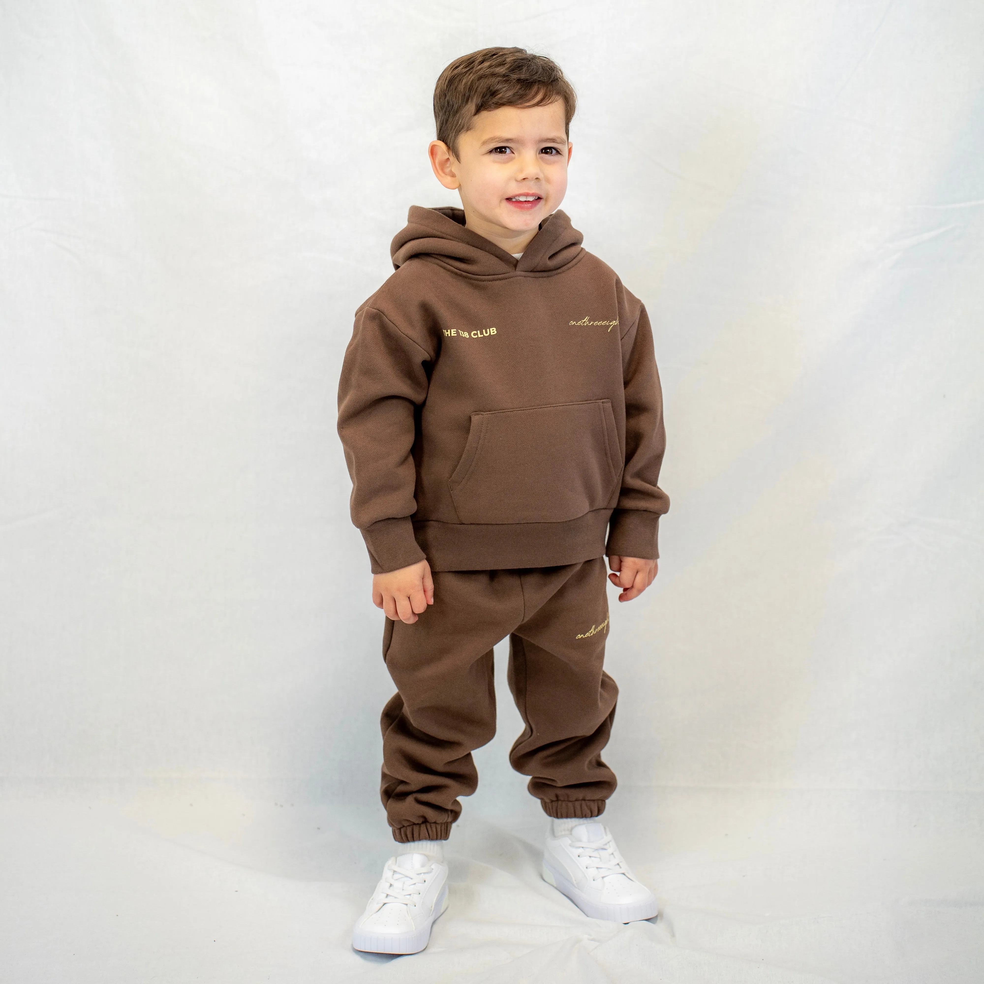 THE 138 CLUB KIDS TRACKSUIT SET - CHOCOLATE