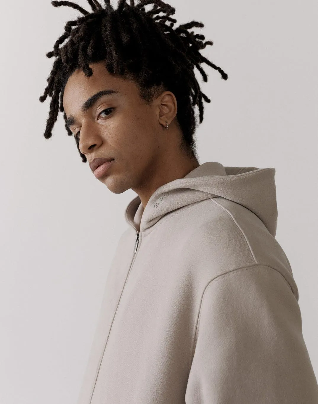 The Oversized Zip Hoodie in Ashwood