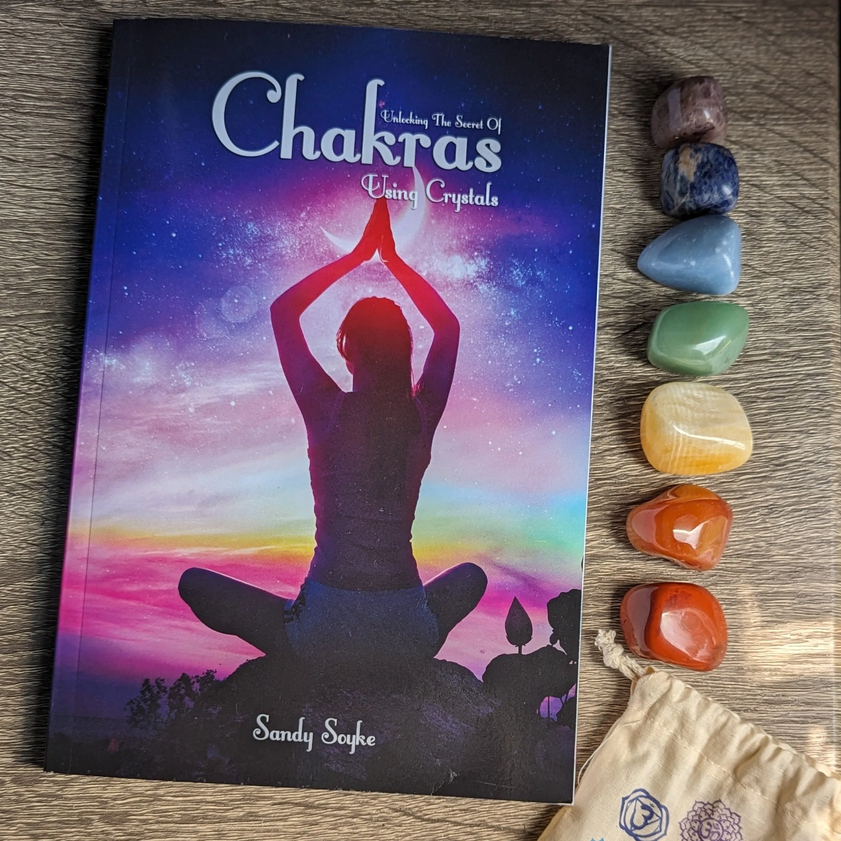 Unlocking the Secret of Chakras Using Crystals Book and Chakra Gemstone Gift Set ~ Signed Copies