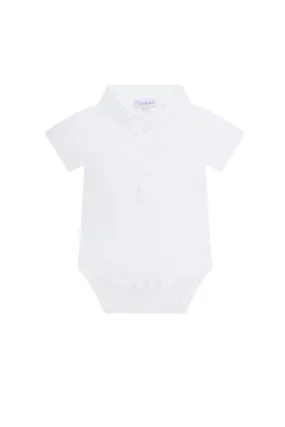 White Boy Short Sleeve Onesie